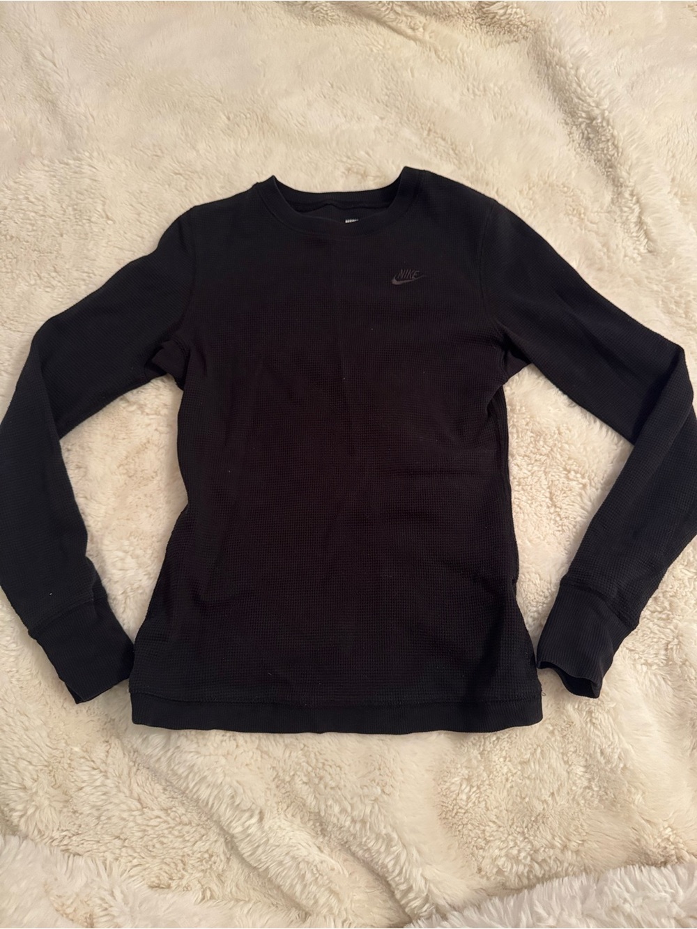 Nike Women’s Black Long-Sleeve Thermal Sweater